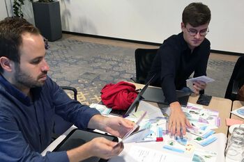 José Piquer and Bas Redert during Vitae&#39;s last Effective Researcher training session tailored to PLATO&#39;s PhD group (photo: M. Eldholm, UiO)